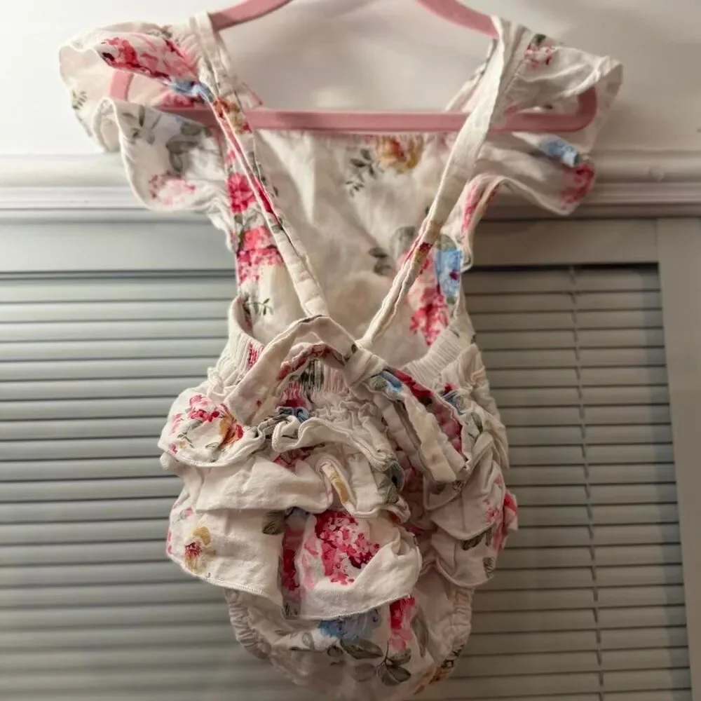 Floral baby romper